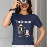 Meilleur papa chat de tous les temps - T-shirt unisexe personnalisé personnalisé pour chat - Fête des Pères, Cadeau pour les propriétaires d’animaux de compagnie, les amoureux des animaux de compagnie